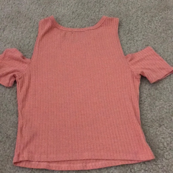 Pink coral ribbed T - Picture 2 of 2